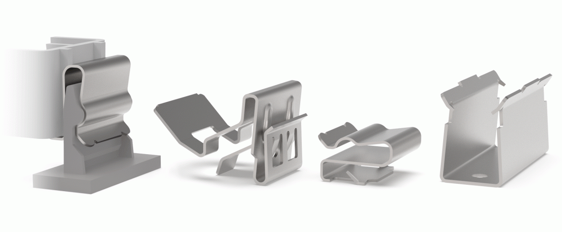 Edge panel clips for interior and exterior trim applications
