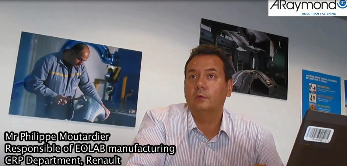Details of the testimonial by Mr. Philippe Moutardier - Fabrication Manager of the EOLAB vehicle in the CRP department at Renault
