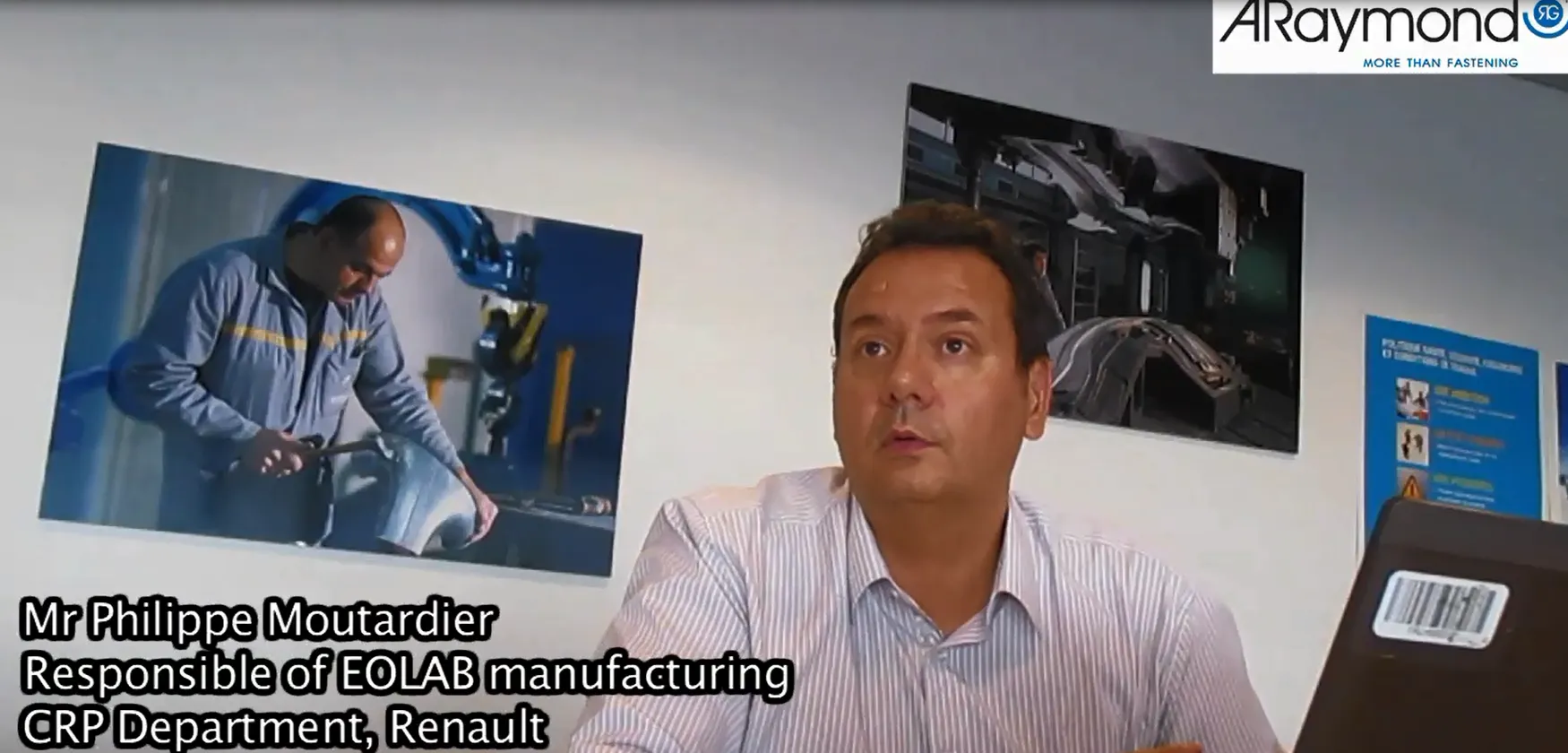 Details of the testimonial by Mr. Philippe Moutardier - Fabrication Manager of the EOLAB vehicle in the CRP department at Renault